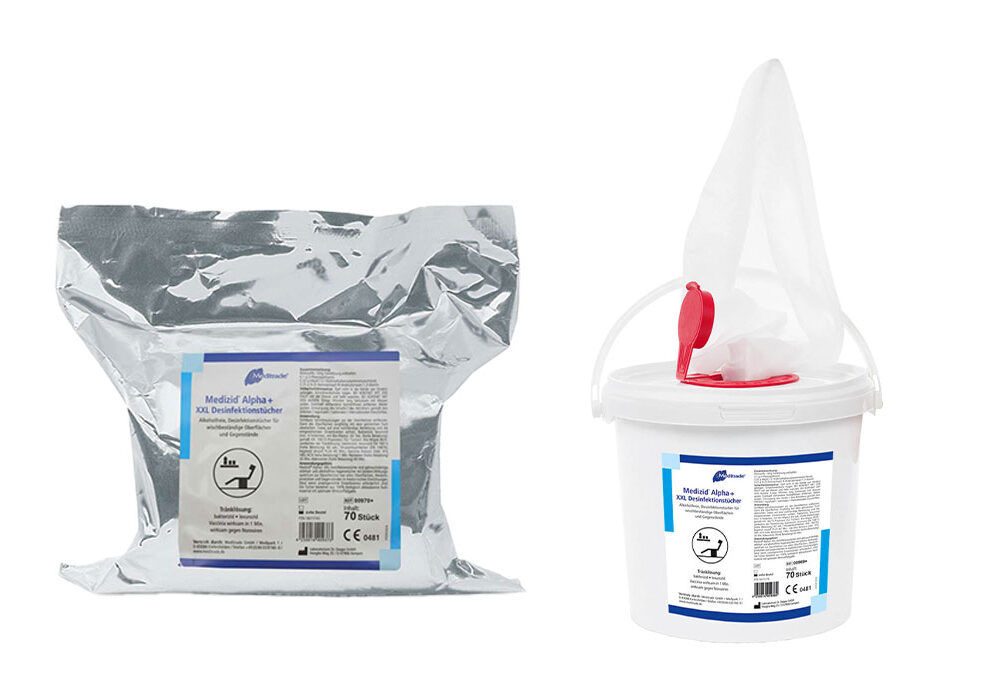 Medizid® Alpha+ XXL Desinfektionstücher alkoholfrei