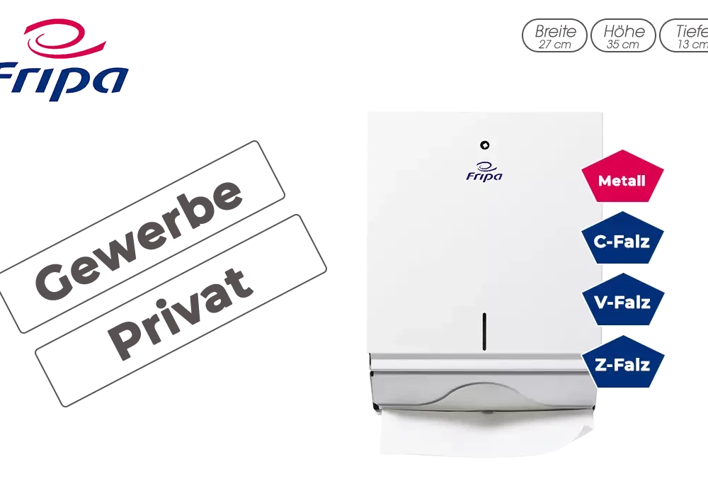 Fripa Handtuchspender aus Metall - Weiß