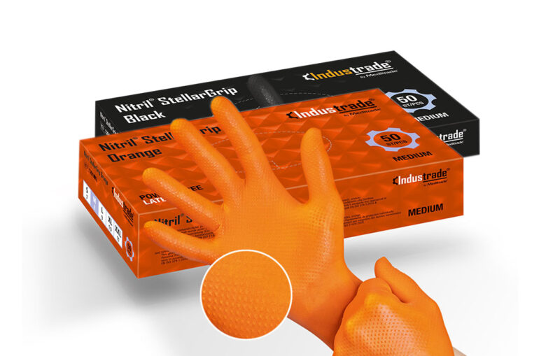 StellarGrip Nitril Handschuhe mit Diamantstruktur