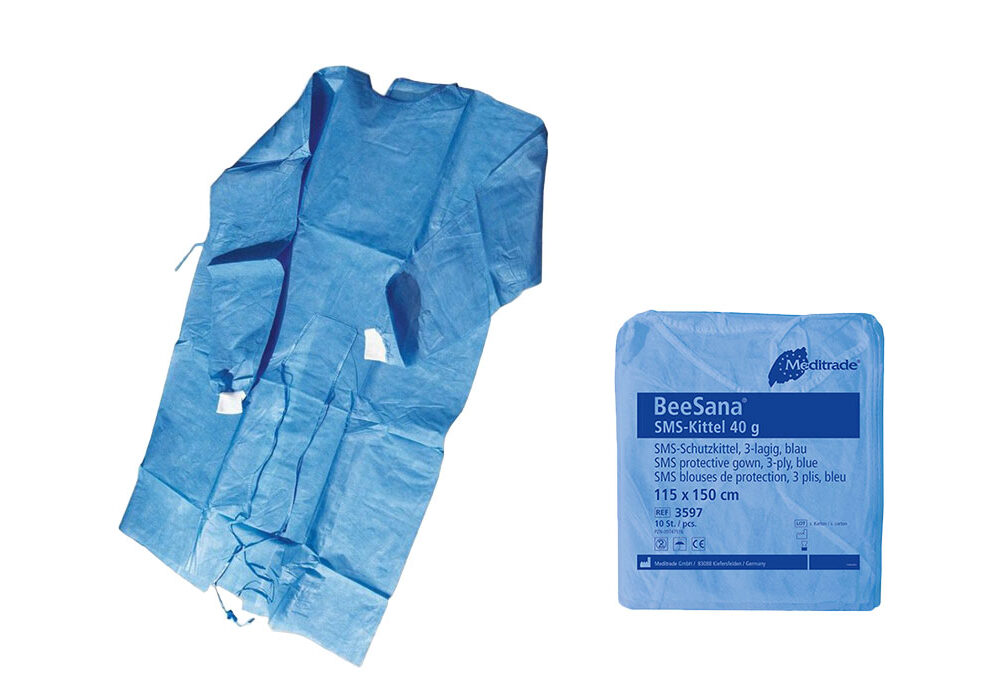 BeeSana SMS-Schutzkittel - blau