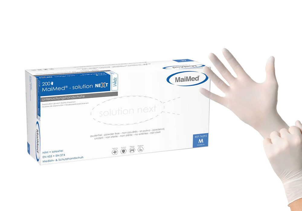 MaiMed Solution PF Nitril Handschuhe - 200er Spenderbox