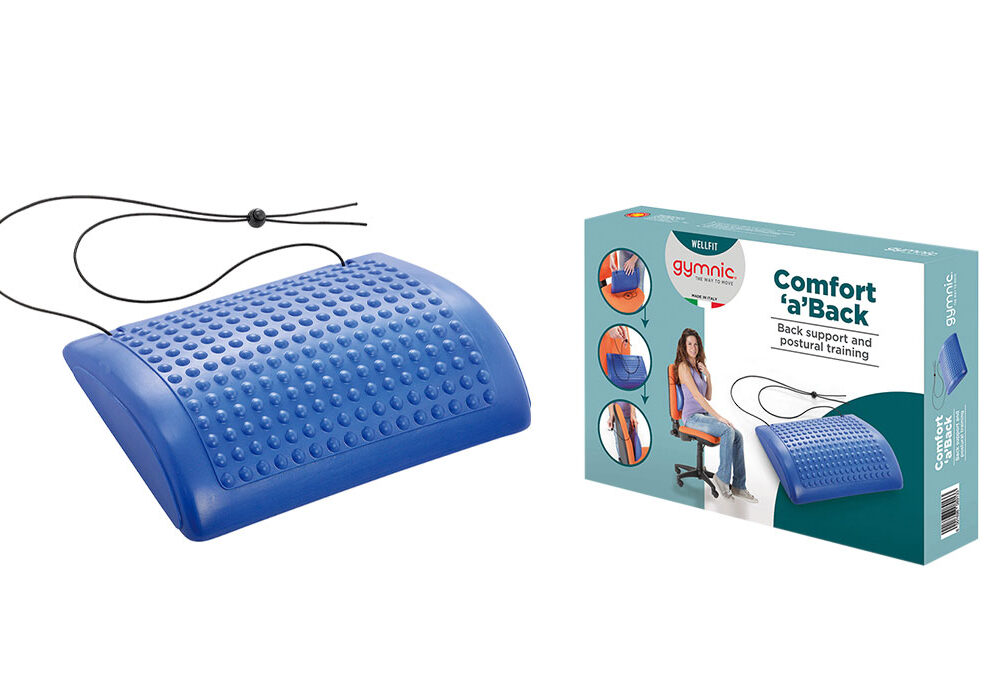 Gymnic Comforta Back D-Form aufblasbare Kissen für Rückenstütze
