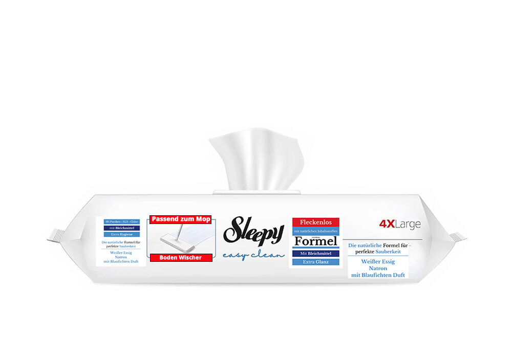 Bodenreinigungstücher für Mopsysteme mit Bleichmittelzusatz