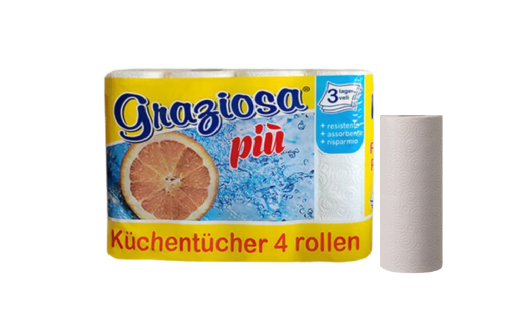 3-Lagig Küchenrollen- weiß, 50 Blätter