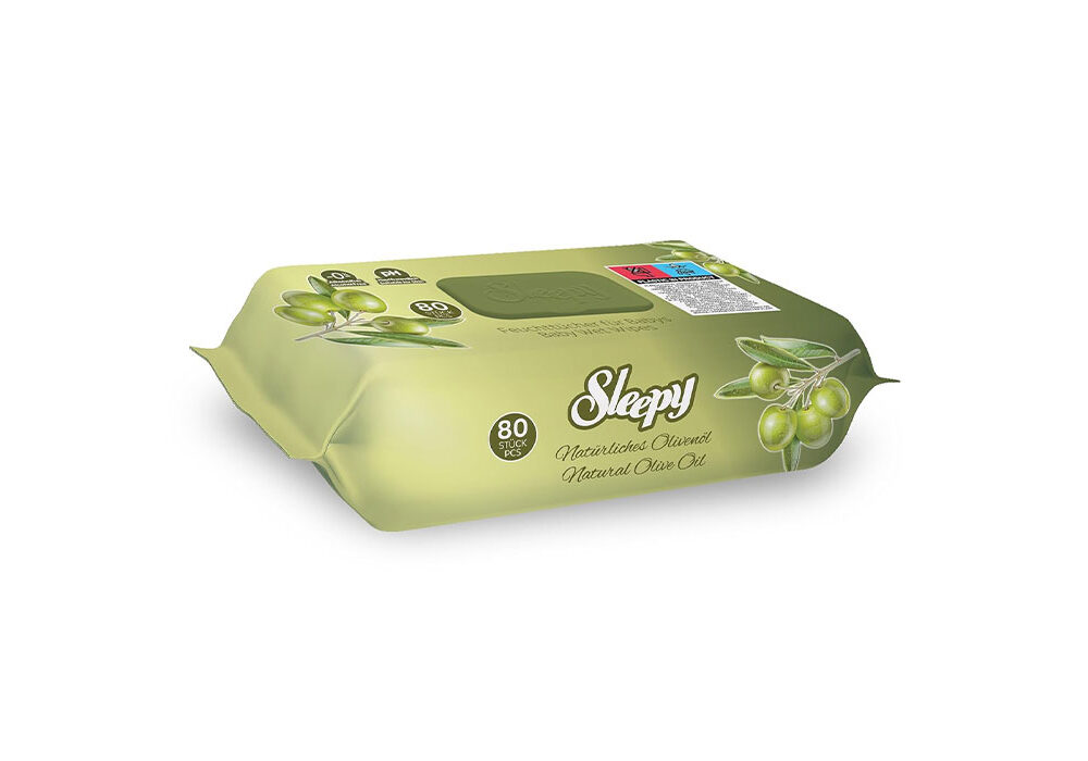 Sleepy Feuchttücher für Babys - Olivenöl & Baumwolle