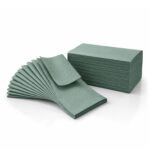 Professional Comfy Papierhandtücher ZZ-/V-Falz 1-lagig Grün 25 x 23 cm – 4000 Blatt