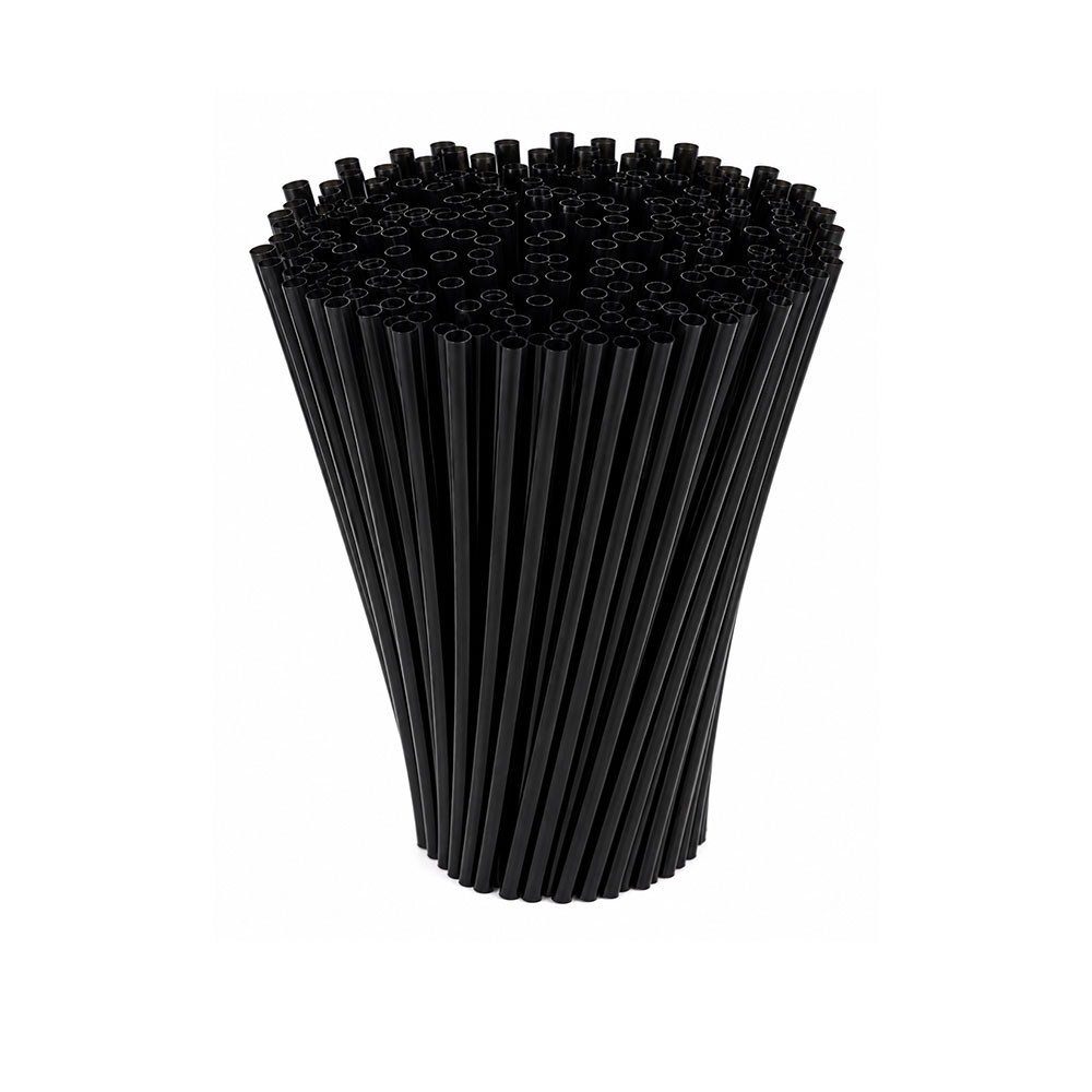 Mehrweg Strohhalme Schwarz 24 cm x 8 mm – 250 Stück